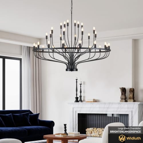 51.2" Large Black Industrial Chandelier