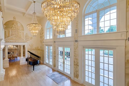French Empire Crystal Chandelier Gold Foyer Chandeliers