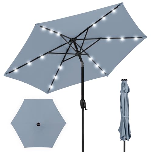 7.5ft Solar Umbrella LED Lighted Patio Umbrella