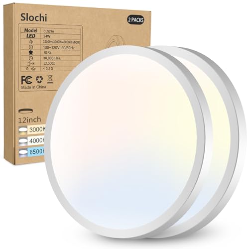 2PACK LED Flush Mount Ceiling Light Fixture (2 Count)