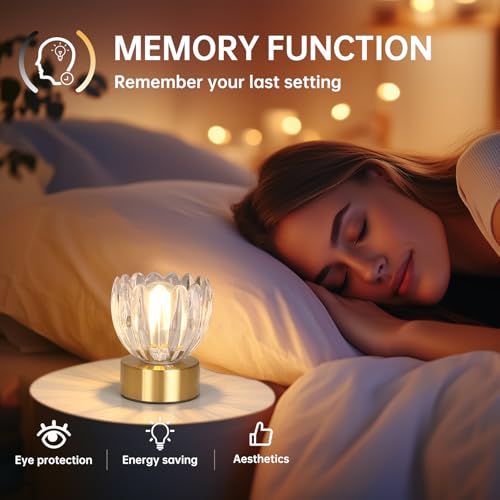 Cordless Small Table Lamp with 5200mAh Battery & Touch Control