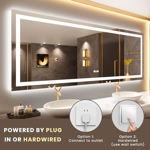 84"X32" LED Bathroom Mirror with Lights