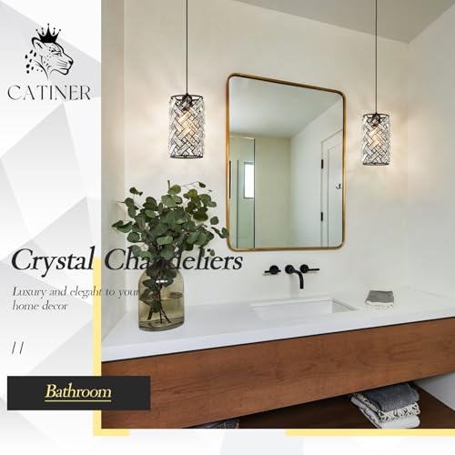 Black Crystal Pendant Light