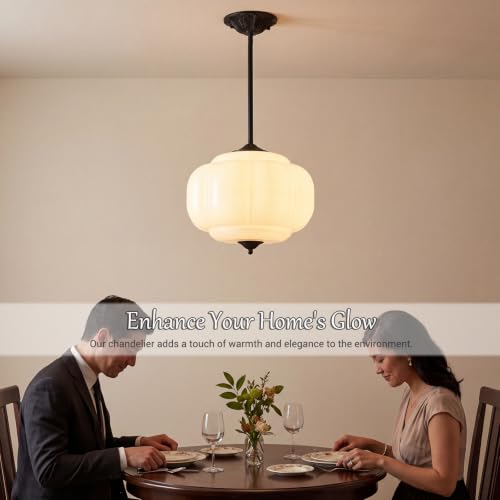 15 in White Milk Glass Ceiling Light Fixture