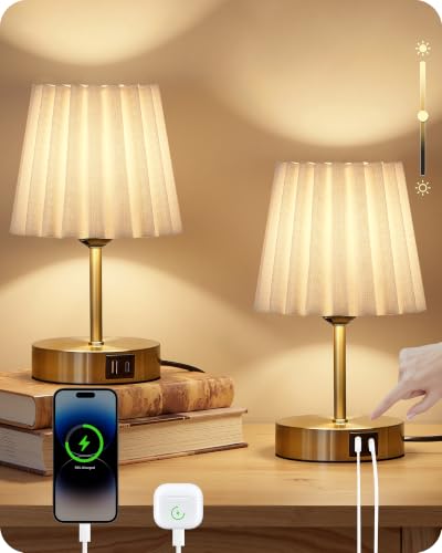 Small Bedside Table Lamps Set of 2 (2 Count)
