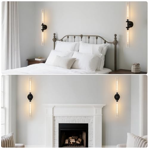 Knurled Brass Tube Wall Sconce