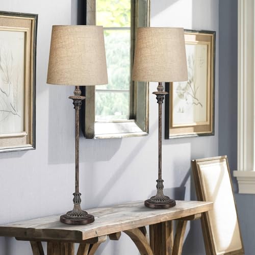 Bentley 31 1 2" Large Buffet Table Lamps Set of 2 Weathered Bronze (2 Count)