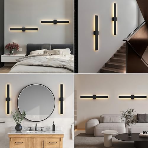 2 Pack 23.6 inch Modern LED Outdoor Wall Light