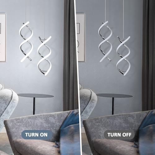 Spiral Led Pendant Light Fixture
