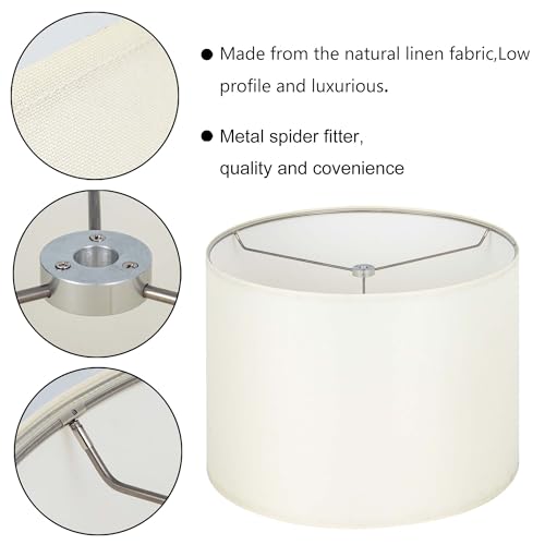 CreamWhite Set of 2 Lampshade Requires Self (2 Count)