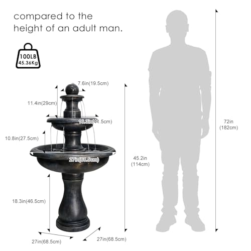 45.2" Water Fountain Outdoor