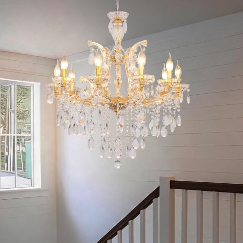 Gold Maria Theresa Crystal Chandelier