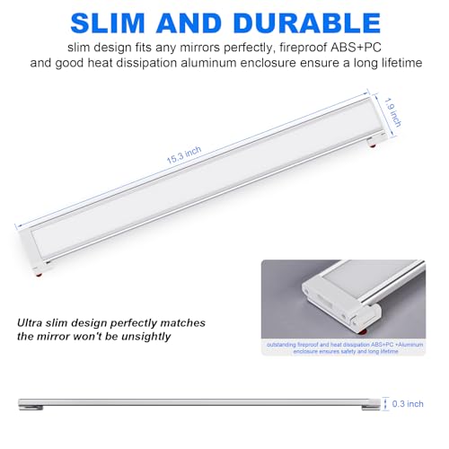 Angle Adjustable LED Vanity Lights for Mirror (2 Count)