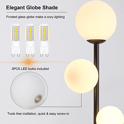 3 Globe Mid Century Modern Floor Lamp