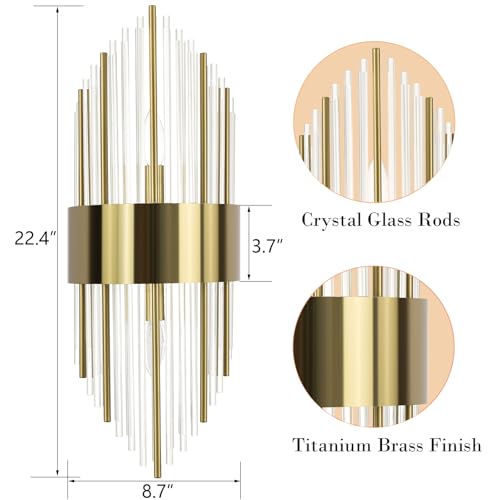 Modern Gold Wall Sconces (2 Count)