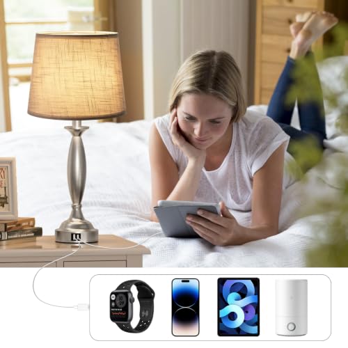 Bedroom Lamps for Nightstand (2 Count)