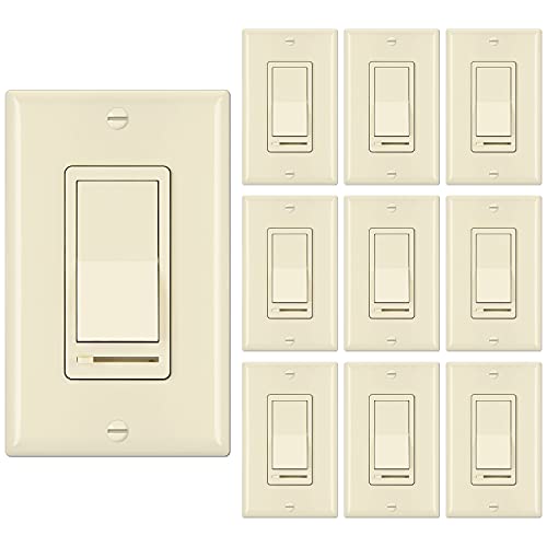 10 Pack Almond Dimmer Light Switch (10 Count)