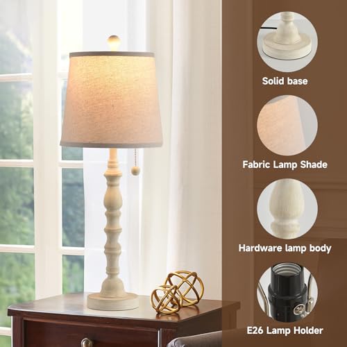 Lamps for Living Room Modern Farmhouse Table Lamp Bedside Reading Lamps Set of 2 Night Stands Bedroom Night Lamp (2 Count)