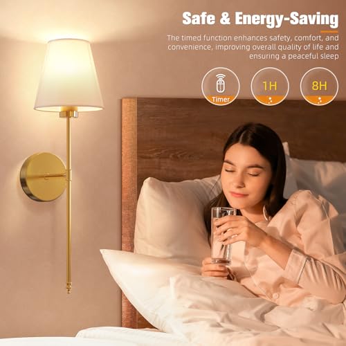 19.9 inch Battery Operated Wall Sconce Set of 2 (2 Count)