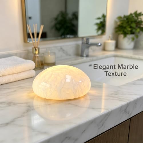 Natural Marble Lamp Cordless Touch Control Night Light 3