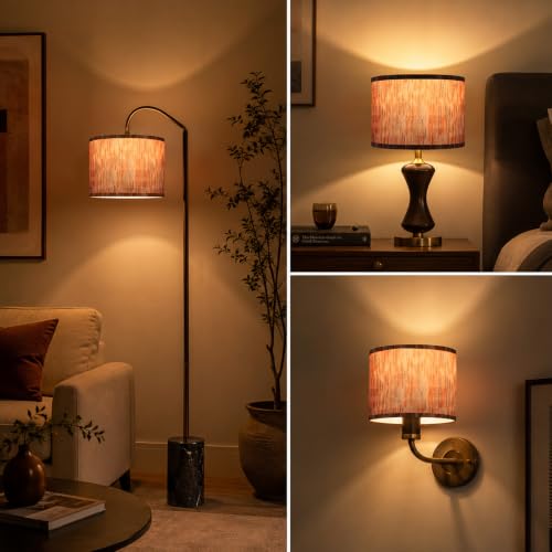 Boho Lampshades Set of 2 (Rustic Pink / 13inx13inx10in)