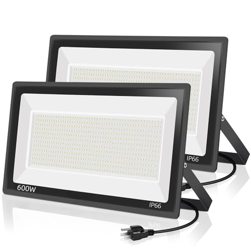 2 Pack 600W LED Flood Light Outdoor (2 Count)