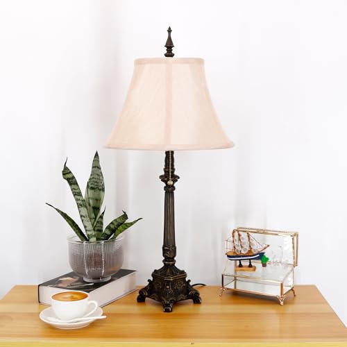 Farmhouse Table Lamp Antique Fabric lamp