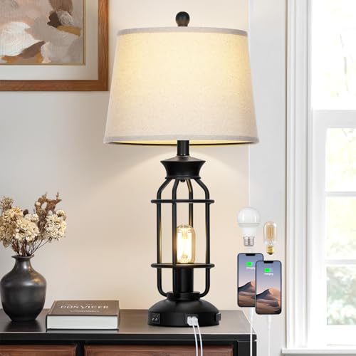 28" Tall Farmhouse Table Lamp for Living Room