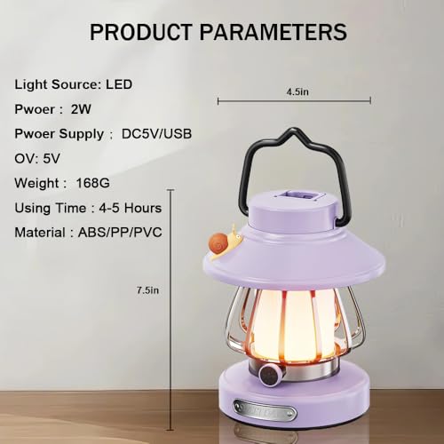 Kids Lantern with 3 Color Light & USB