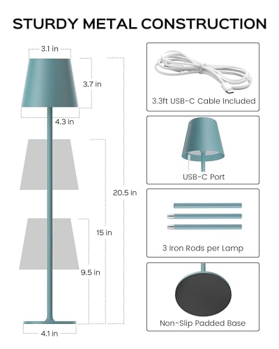 Cordless Table Lamps Rechargeable (2 Count)