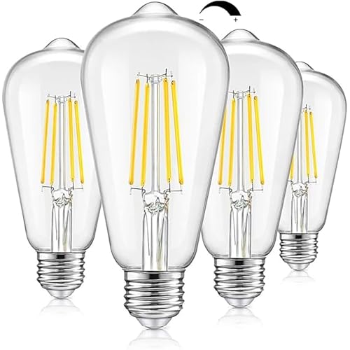 Vintage LED Dimmable Edison Light Bulbs (4 Count)