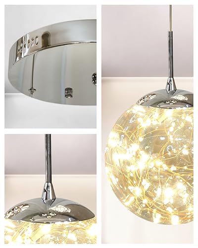 Pendant Lights Modern Crystal Chandeliers Hanging Light Fixture for Kitchen Island Sphere Pendant Light (127 Count)
