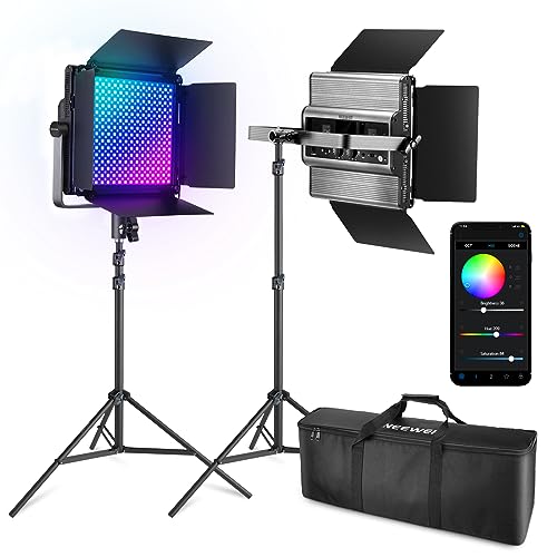 2 Pack RGB1200 LED Video Light with APP (2 Count)