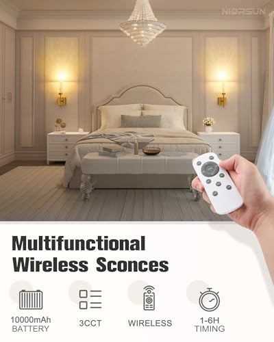 Crystal Inspired Bubble Wireless Wall Sconces (2 Count)
