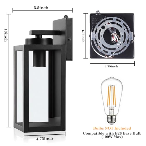 Upgraded Dusk to Dawn Outdoor Wall Lights (2 Count)