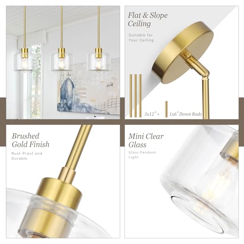 Brushed Gold Pendant Lights Kitchen Island