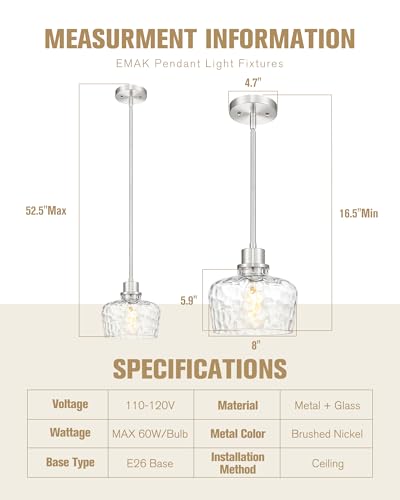 Brushed Nickel Pendant Light Fixtures