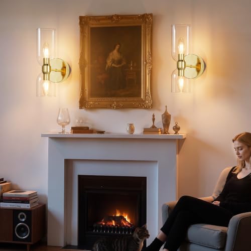 Gold Wall Sconces Set of Two (2 Count)