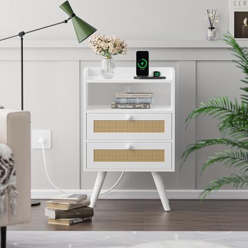 Night Stand with Charger Station (2 Count)