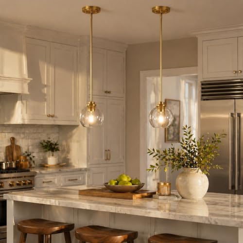 Gold Globe Pendant Light (2 Count)