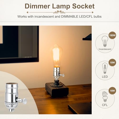 UL Listed Full Range Dimmer Lamp Socket Replacement