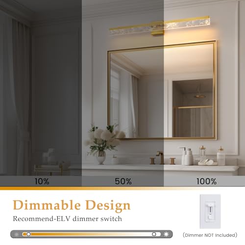39 Inch Brushed Gold Vanity Light Fixture