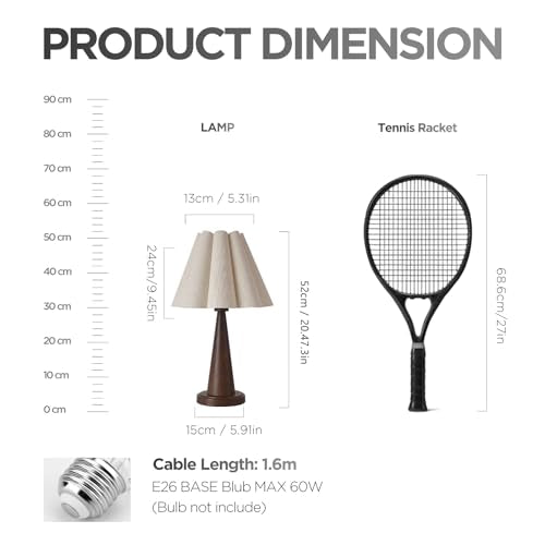 Modern Table Lamp with Petal Linen Lampshade