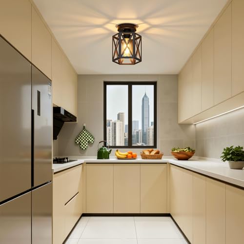 2 Pack Semi Flush Mount Ceiling Light for Hallway Light Fixture (2 Count)
