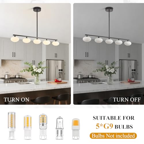 Black Kitchen Island Light