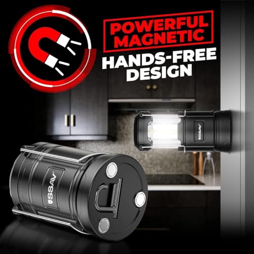 2 Pack Battery Powered LED Lanterns with Batteries for Each Lantern (2 Count)
