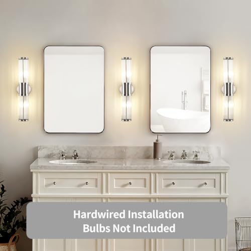 Brushed Nickel Wall Sconce with Glass Rods