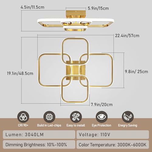 Dimmable Modern Ceiling Lights