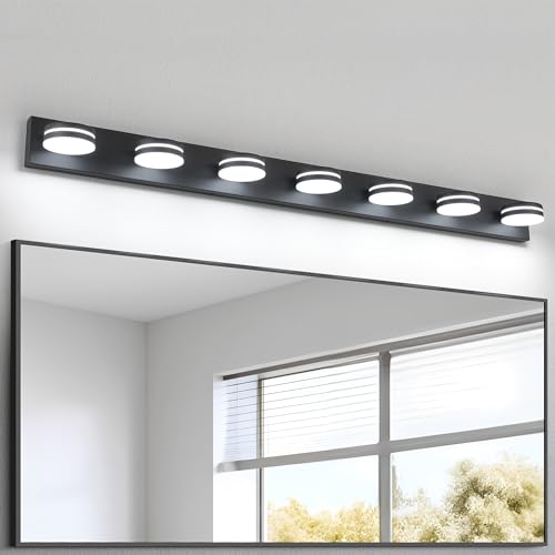 7 Light Bathroom Vanity Light Over Mirror