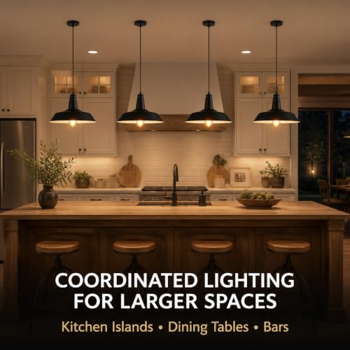 4 Pack Farmhouse Pendant Lights (4 Count)